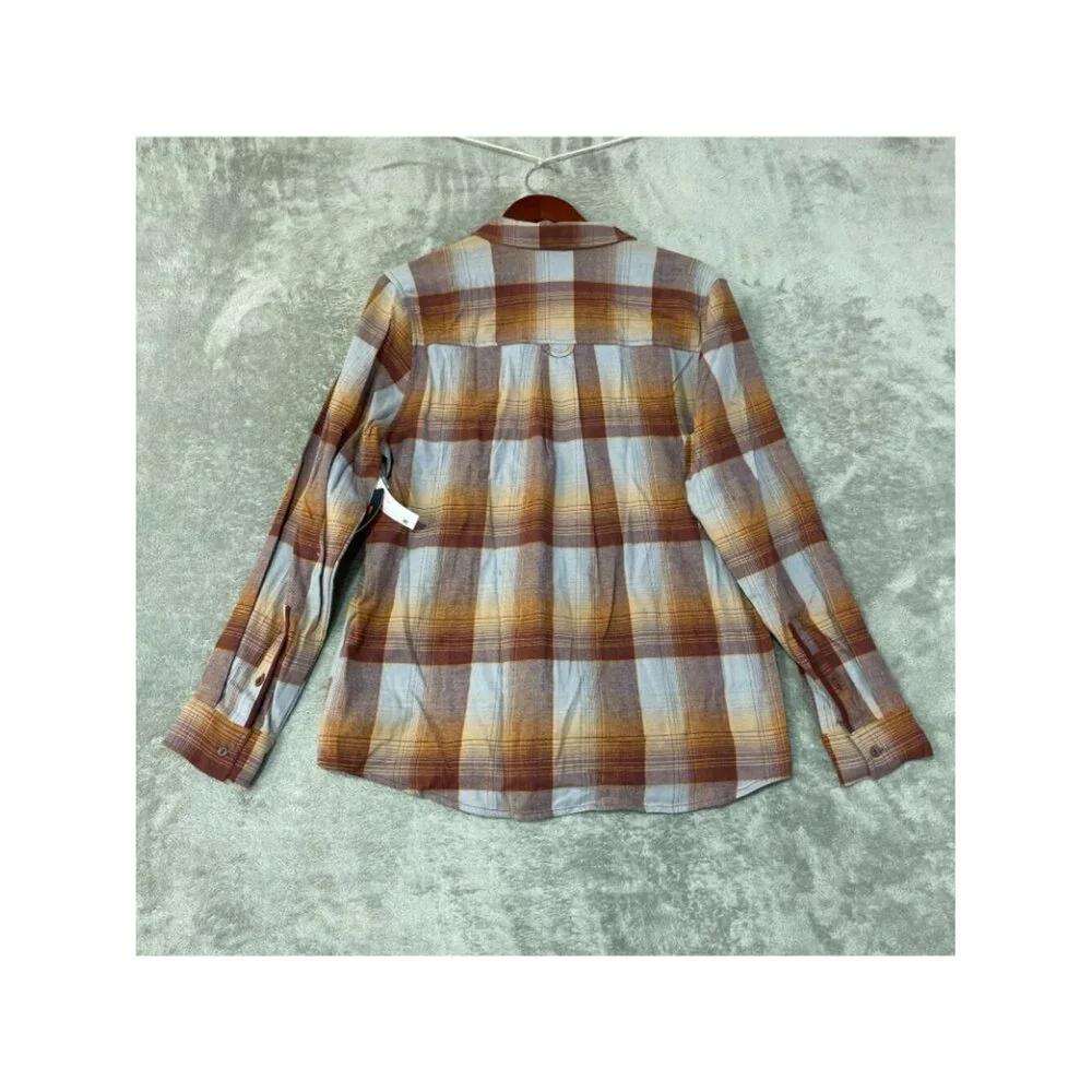 NWT Bass Outdoor Men's S Stretch Flannel Shirt Plaid Long Sleeve